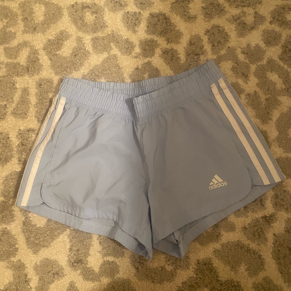 blue adidas athletic shorts